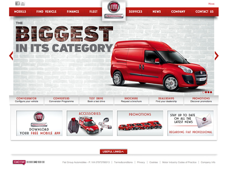 New Fiat Professional website offers comprehensive facilities for van buyers