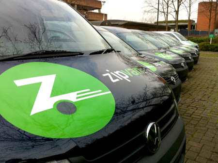 Zipcar van fleet graphics