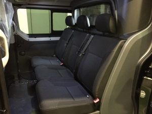 Vauxhall - Back seats fitted in the Double Cab conversion.