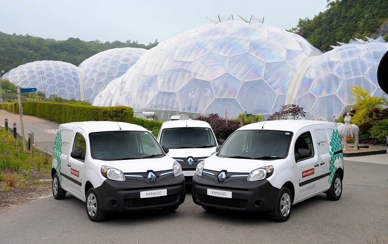 Renault EVs Kangoos at The Eden Project